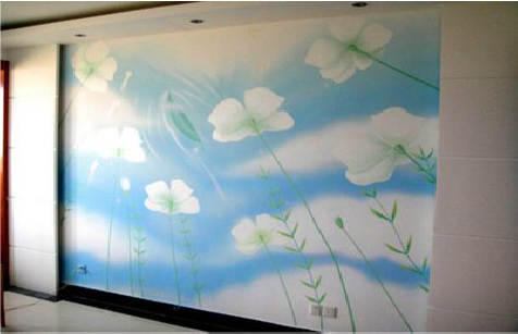 桑植画墙绘怎么画好白云的蓬松感？