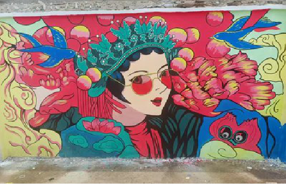 桑植墙体彩绘-网红墙