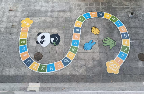 桑植地面游戏彩绘