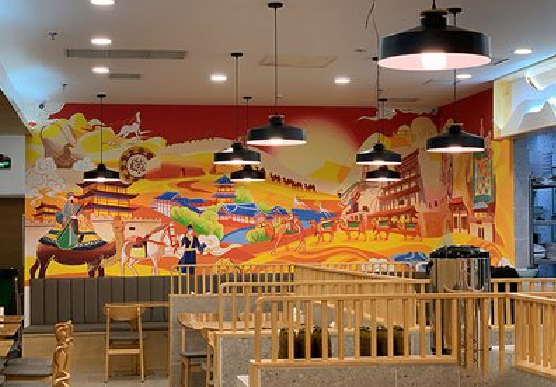 桑植商业空间彩绘介绍。