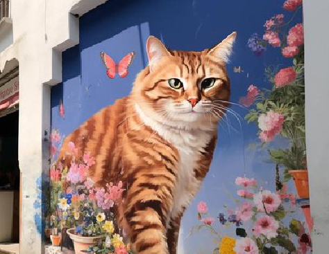 桑植自己绘制有个性的手绘墙